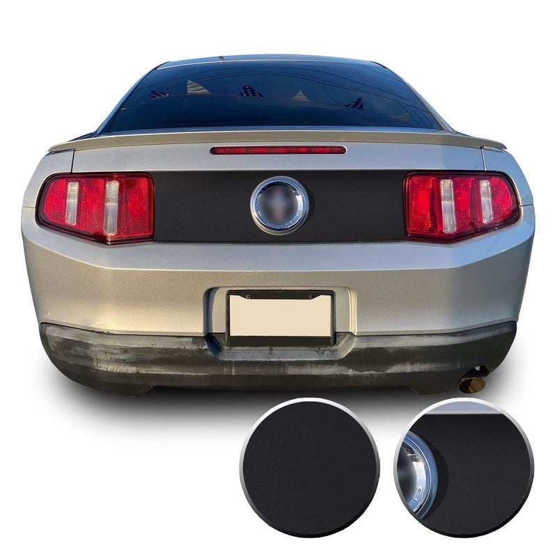 GOMU Trunk Rear Decklid Trim Overlay Pre Cut Graphic Vinyl Decal Compatible with Ford Mustang 2010 2011 2012 2013 2014 - Matte Black
