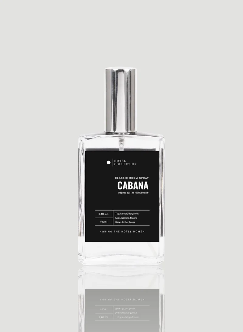 Hotel Collection Cabana  - Essential Oil Room Spray - Luxury Hotel Inspired Aromatherapy - Marine, Bergamot & Jasmine - Hypoallergenic - Air Freshener Spray - 100mL/3.5 FL Oz
