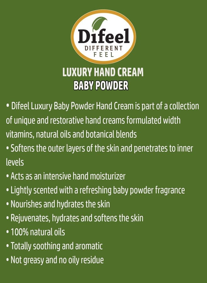 Difeel Intensive Moisturizing Hand Cream - Baby Powder 1.4 ounce (2-Pack) - Image 2