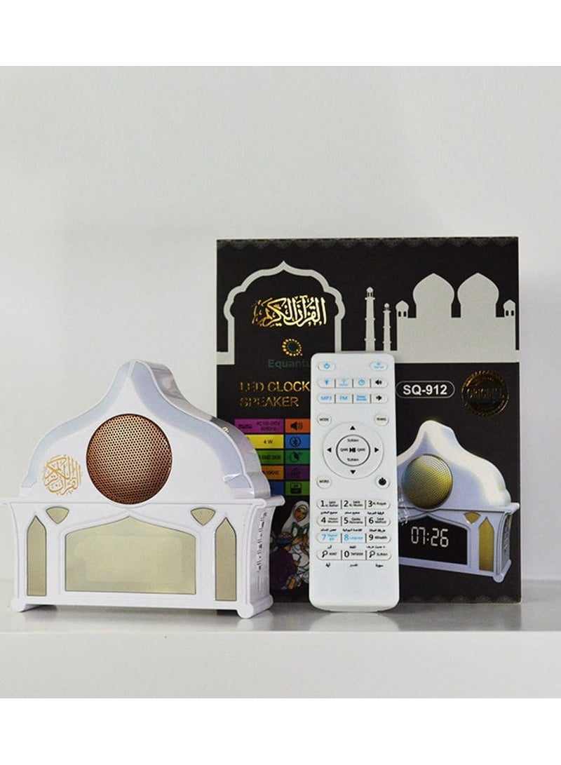 ساعة قرآنية مزودة بمكبر صوت بلوتوث - إضاءة ليلية LED بسبعة ألوان مع جهاز تحكم عن بعد وتطبيق، ومنبه - Image 5
