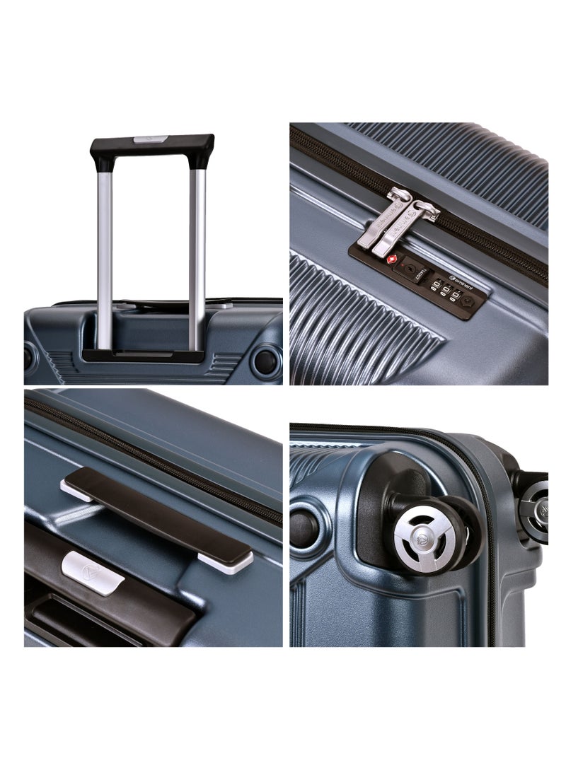 eminent - Hard Case Travel Bag Large Luggage Trolley Polycarbonate Lightweight Suitcase 4 Quiet Double Spinner Wheels With TSA Lock KJ97 Graphite - Image 1