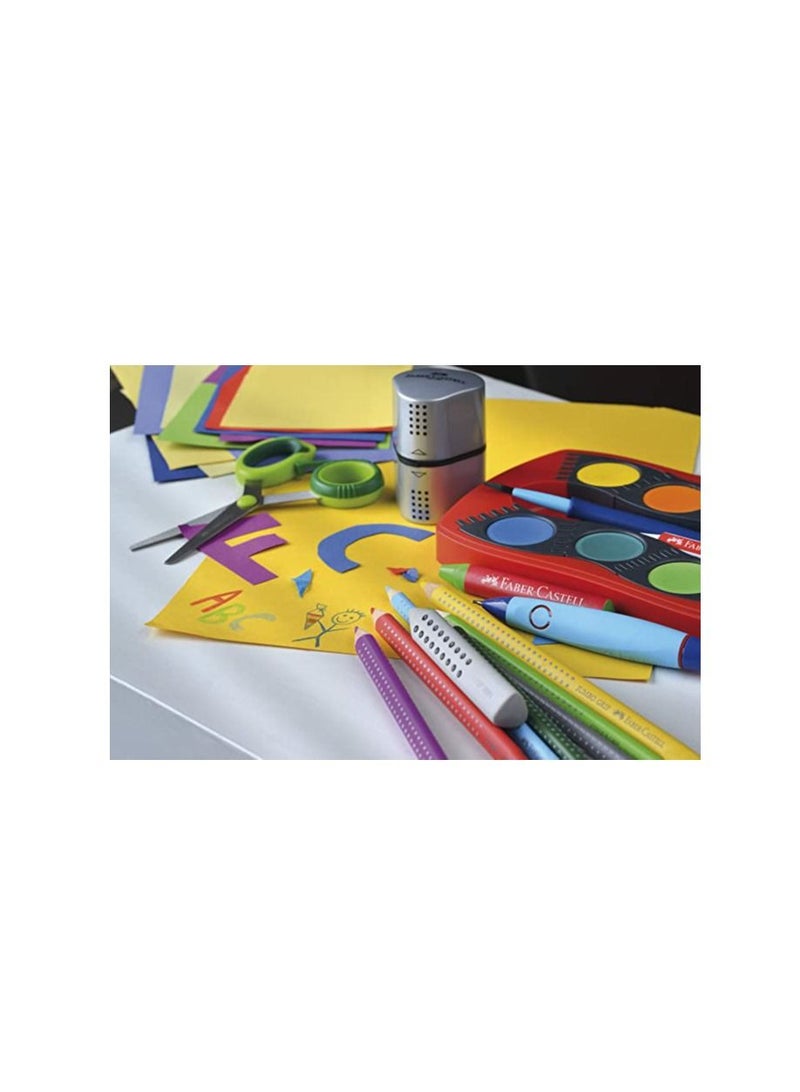 FABER-CASTELL Faber Castell Trio Sharpener Silver 3 Hole, 183800 - Image 5