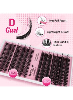 Lash Clusters Kit 280 Pcs Cluster Lashes 30D+40D Lash Extension Kit With Lash Bond And Seal Waterproof Lash Applicator Individual Lashes Apply At Home(30D+40D-9-16Mix Kit) - pzsku/Z7747E01A32BDAFC81FD8Z/45/_/1733729860/ad496354-9690-4054-91e8-1df8f177756f