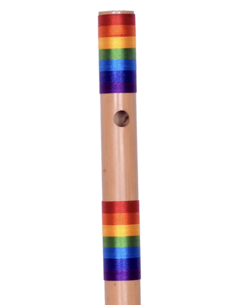 Foora Rainbow Flute Professional C Scale 8 Hole Bamboo Flute Bansuri with Re-sham Thread Hand Made Bamboo Flute Size 48 cm Beginners/Musician (Export in U.S.A, Canada, Mexico) (Rainbow) - Image 4