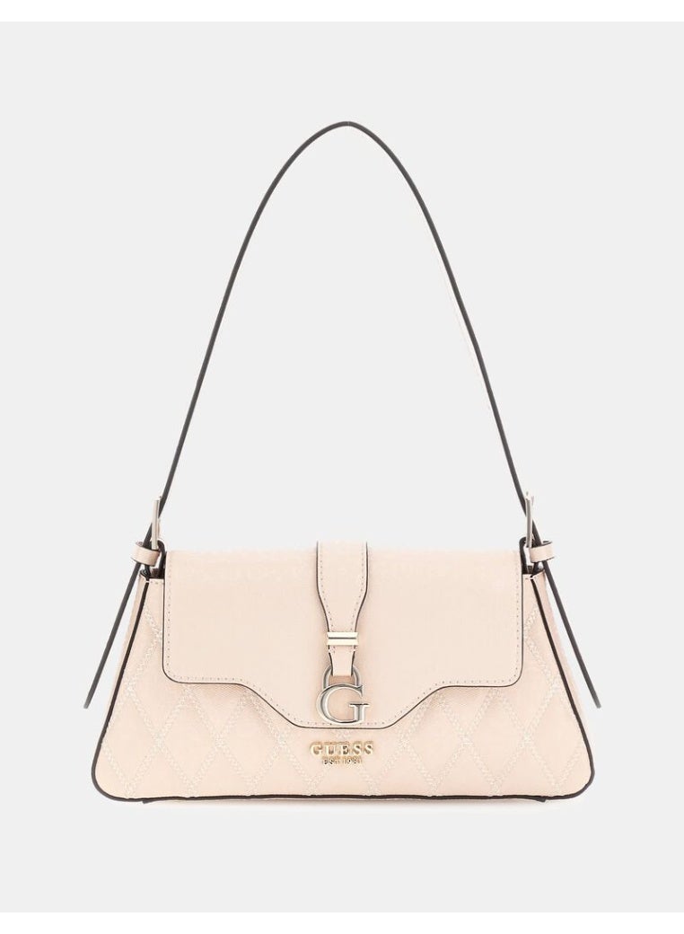 GUESS Adi Flap Shoulder Bag – Powder Pink | Quilted Faux Leather Crossbody - Image 1