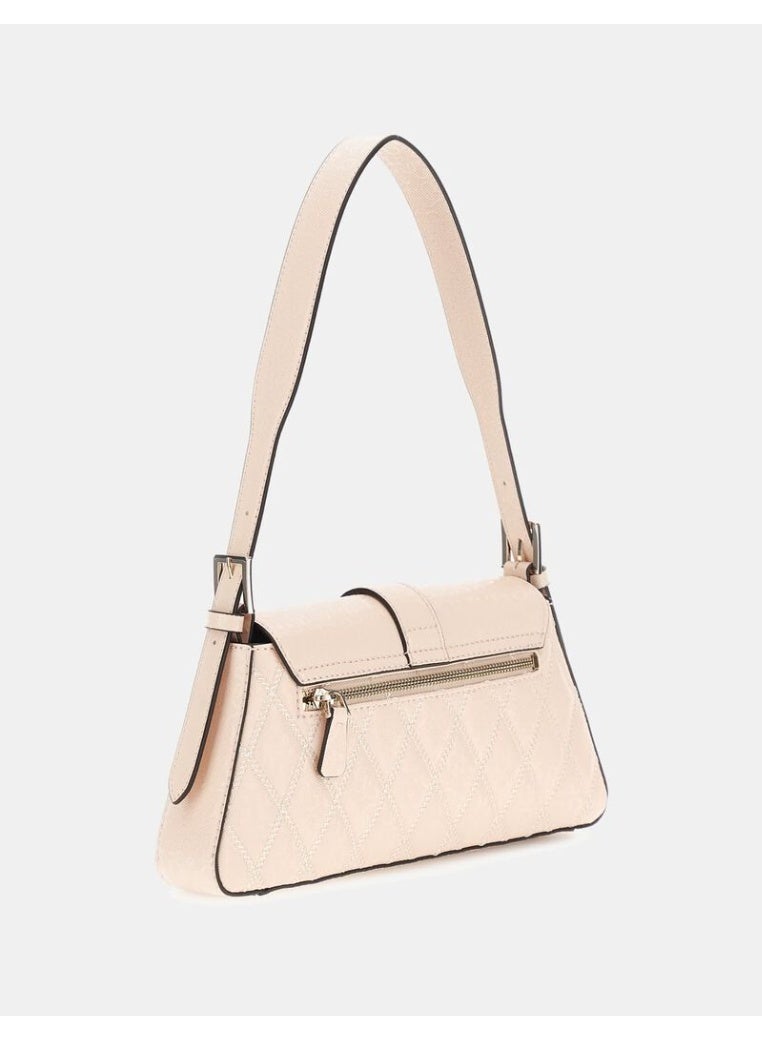 GUESS Adi Flap Shoulder Bag – Powder Pink | Quilted Faux Leather Crossbody - Image 3