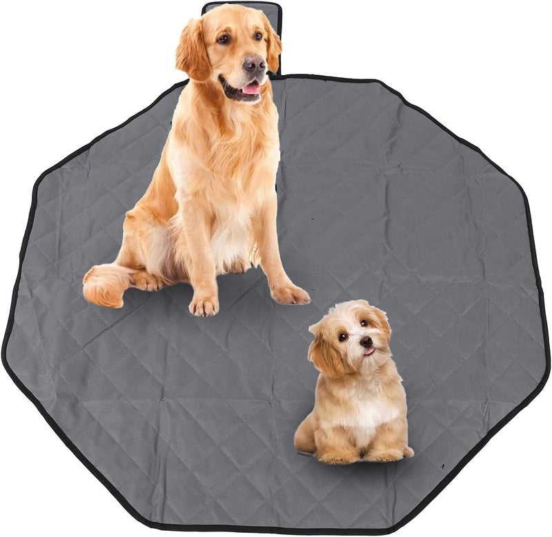 Pwshymi Dog Pee Pad Large Leakproof Training Mat for Cage Floor Bed, Comfortable Soft Pet Training Mat for Puppy Playpen Sofa Gray 47.6x40.6 Inches - Image 3