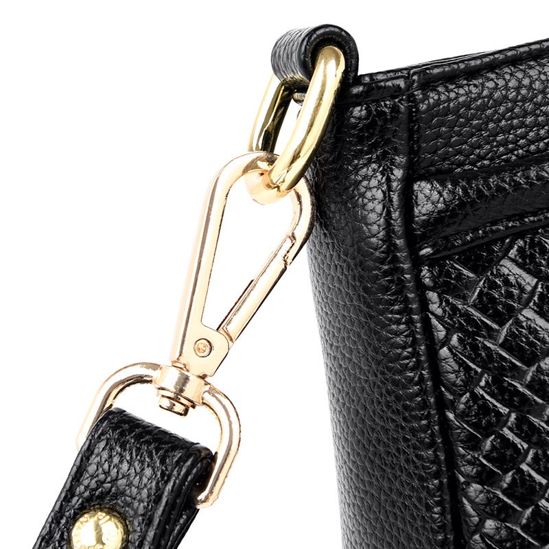 New Style Women'S Bag, Simple Design For Middle-Aged Ladies, Mom Bag With Textured Woven Pattern, Large Capacity, Versatile Shoulder And Crossbody Bag - Image 4
