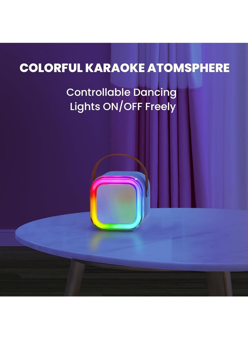 Generic KIDSZONE Mini Karaoke Machine for Kids,Portable Bluetooth Speaker with Wireless Microphone, Gifts Toys for Girls 4, 5, 6, 7, 8, 9, 10 +Year Old Birthday Family Home Party(Blue)  - Image 2