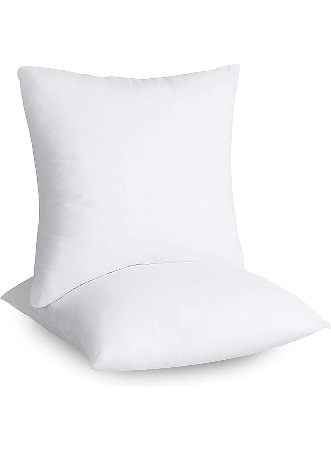 DEEP SLEEP Every Night Sleep Luxury Cushion Filler, Decorative Pillow Inserts (Pack of 2, White) - Square Indoor Bed and Couch Pillows - Hollowfibre Cushion Fillers (single, 40 x 40 cm) - Image 1