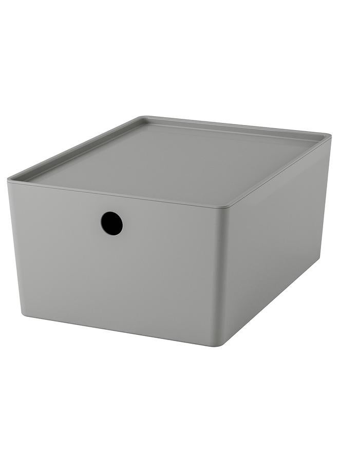 erorex Box With Lid, Light Grey, 26X35X15 Cm - Image 1