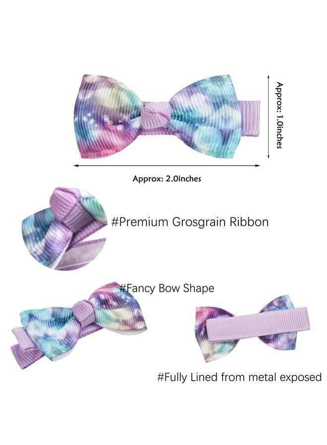 CÉLLOT CELLOT Baby Hair Clips Baby Girls Fully Lined Baby Bows Hair Pins Tiny 2" Hair Bows Alligator Clips for Girls Infants Toddlers (2 Inch (Pack of 50), Mix Colors) - Image 2