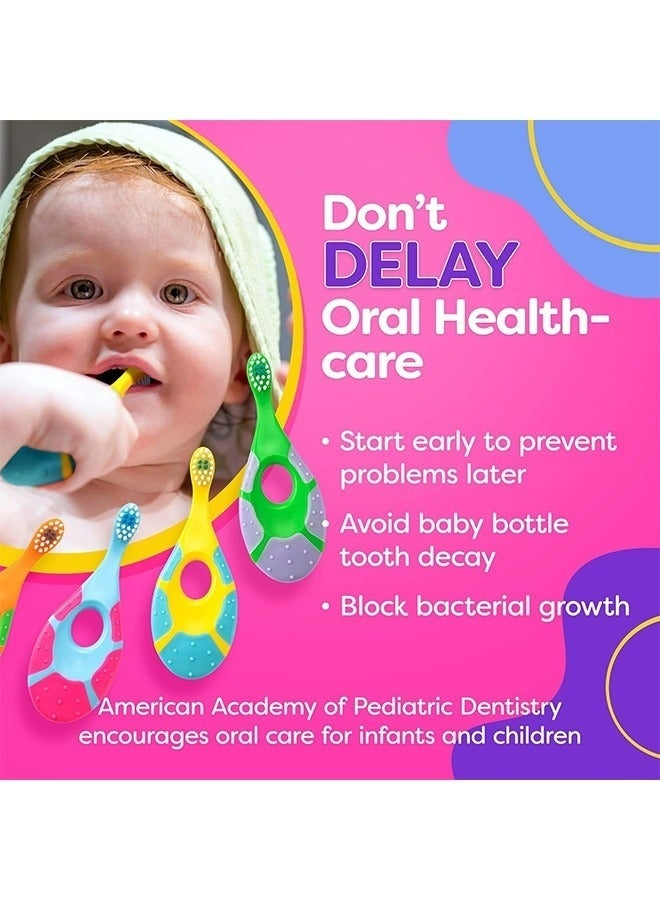 4 Pack Baby Toothbrush For 0-3 Years Dentist Recommended Safe Sturdy Toddler Oral Care Extra Soft Bristle For Baby Teeth Infant Gums Daily Use - Image 2