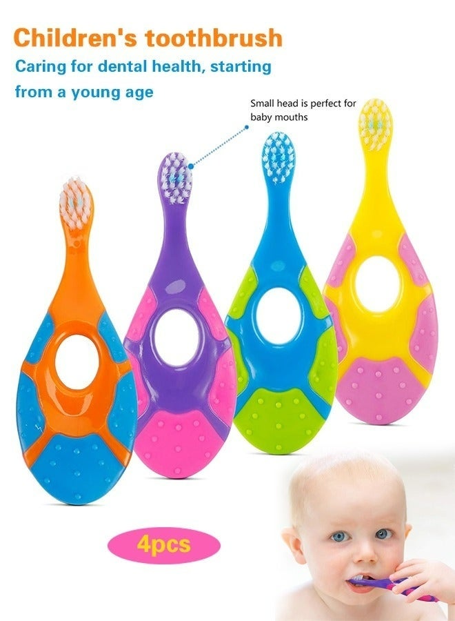 4 Pack Baby Toothbrush For 0-3 Years Dentist Recommended Safe Sturdy Toddler Oral Care Extra Soft Bristle For Baby Teeth Infant Gums Daily Use - Image 1