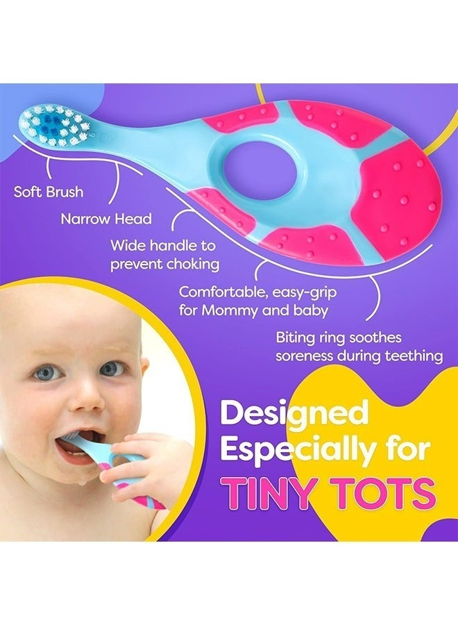 4 Pack Baby Toothbrush For 0-3 Years Dentist Recommended Safe Sturdy Toddler Oral Care Extra Soft Bristle For Baby Teeth Infant Gums Daily Use - Image 4