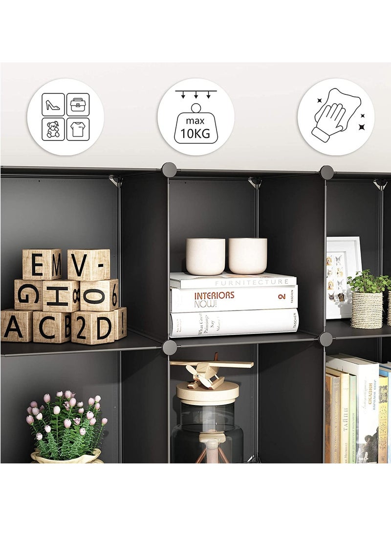 XiuWoo 10 Cube Storage Organizer Wardrobe Portable Wardrobe Combination Armoire Modular Cabinet for Space Saving  - Image 3
