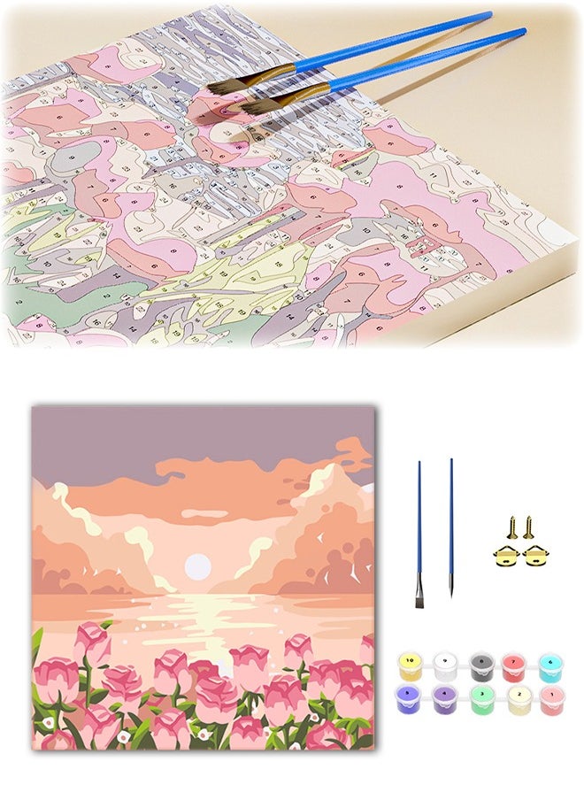 Generic Interesting DIY Digital Painting, Premium Oil Painting Canvas With Safe and Non-Toxic Acrylic Paints, Easy-to-Follow Numbered Coloring, Perfect for Family Bonding, Home Decor and Gift Ideas  - Image 1