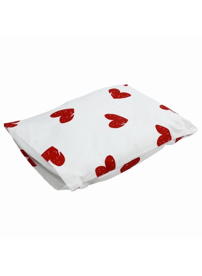 Berceau Baby Pillow with Pillowcase – Off White with Red Hearts Design - Image 2