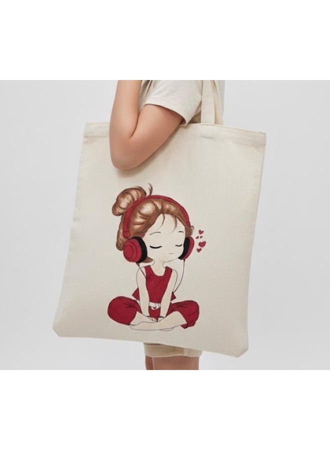 جينتيك ‎حقيبة قماشية، حقيبة تسوق كبيرة السعة، حقيبة كتف قماشية للتنقل اليومي، حقائب للفتيات