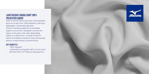 Mizuno Boys Youth Prospect Baseball Pant, White, Medium US - Image 5