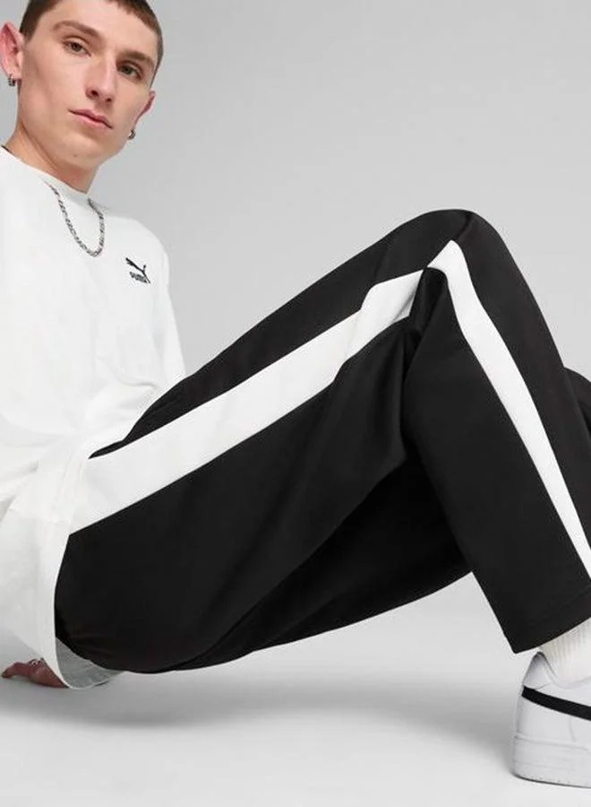 PUMA black and white T7 Always On Relaxed Sweatpants for Men | Best Price UAE