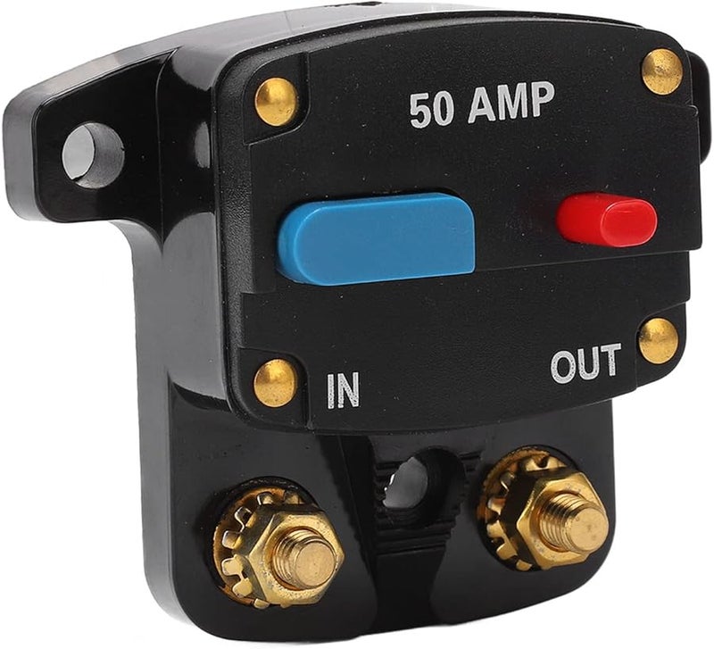 قاطع الدائرة Astibym 50A لإعادة التعيين اليدوي لأنظمة السلامة في السيارات والقوارب والشاحنات ومحولات الصوت - Image 1