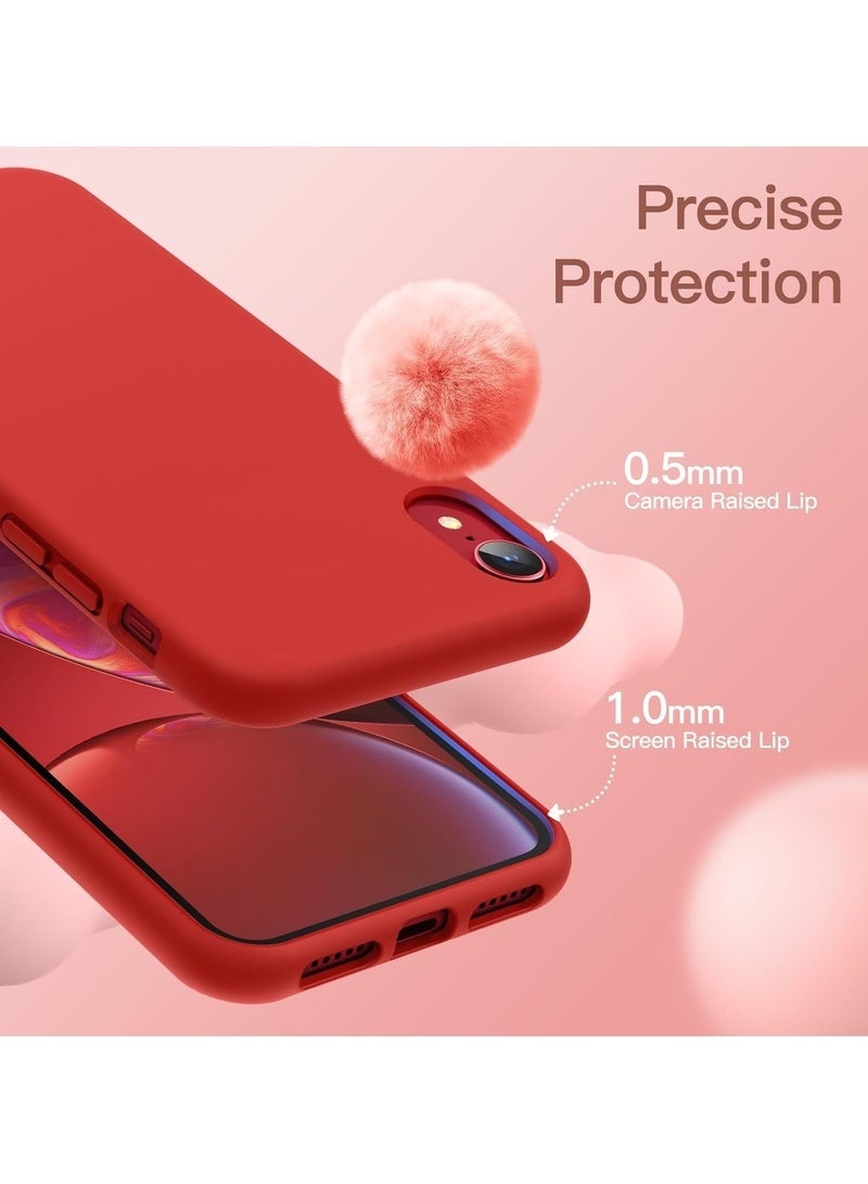 LEDIN Silicone Case for iPhone XR Silky Soft Touch Full Body Protective Phone Case Shockproof Cover with Microfiber Lining - Image 2