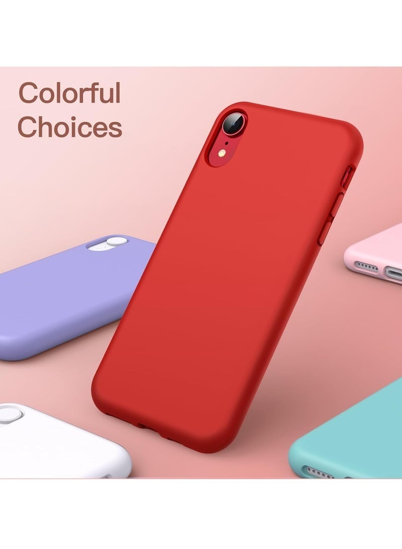 LEDIN Silicone Case for iPhone XR Silky Soft Touch Full Body Protective Phone Case Shockproof Cover with Microfiber Lining - Image 3