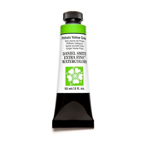 Daniel Smith Extra Fine Watercolor Paint, 15ml Tube, Phthalo Yellow Green, 284600124, 0.5 Fl Oz (Pack of 1) - Image 1