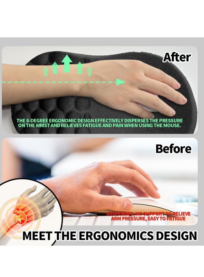 Excefore Wrist Support Mouse Pad, Portable Comfortable Mousepad with Massage Lift, Ergonomic Gaming Mouse Pad Pain Relief, Suitable for Computer, Laptop, Office, Home and Travel  - Image 4