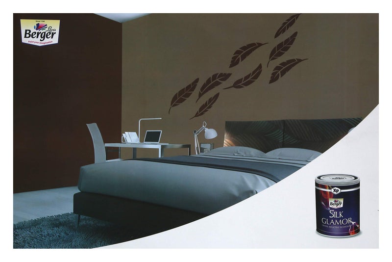 Berger Paints PVC Silk Glamor Feather Touch Stencil 21.49 x 16 inches (Brown, Pack of 1) - Image 5