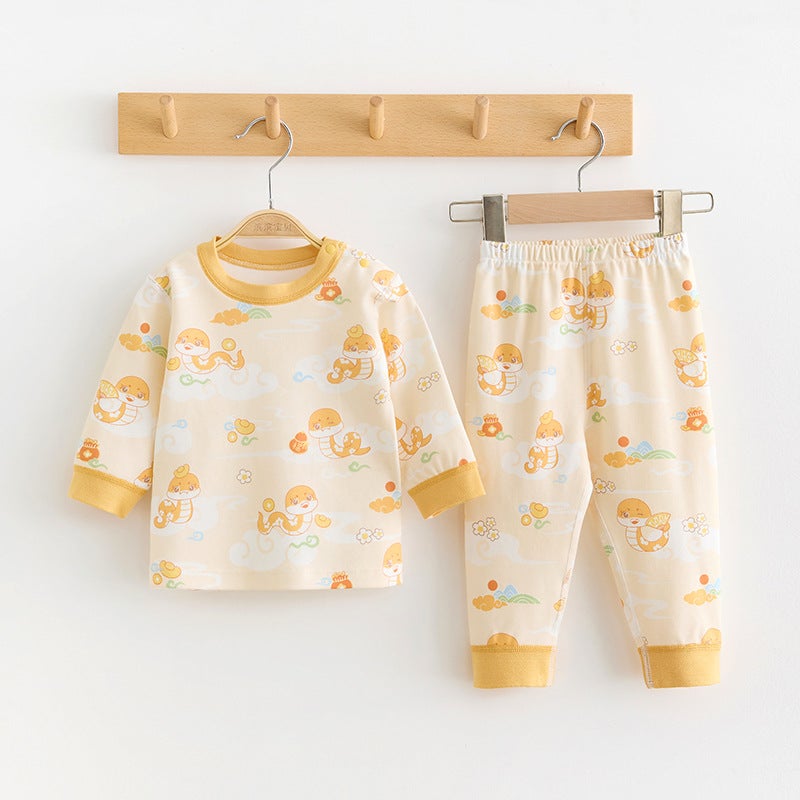 Children''s Underwear Underwear suit Baby Cotton Home Clothes Boys'' Baby Warm Clothes Girls'' Autumn Clothes Autumn Trousers Children''s Clothing - Image 2
