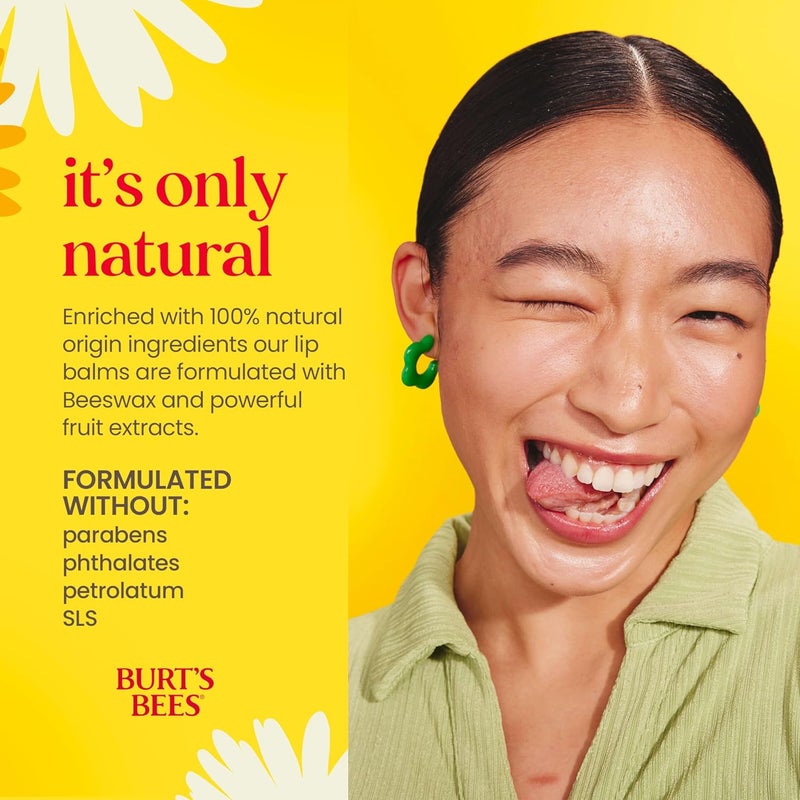 Burt's Bees بلسم الشفاه من بيرتس بيز بالشمع - 4 أنابيب - Image 5