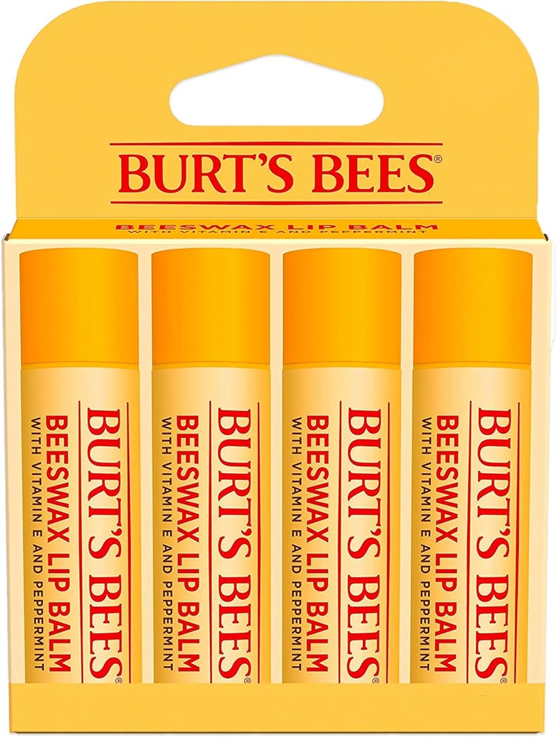 Burt's Bees بلسم الشفاه من بيرتس بيز بالشمع - 4 أنابيب - Image 1