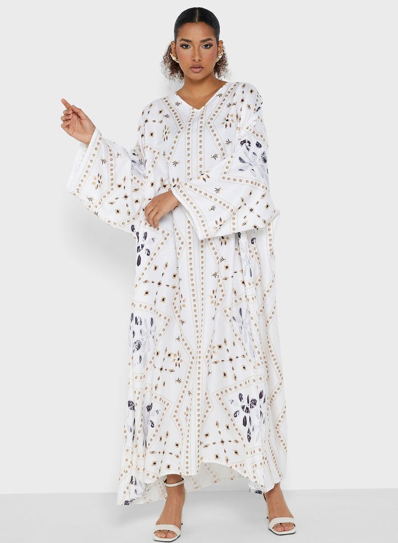 Khizana Printed Kaftan - Image 1