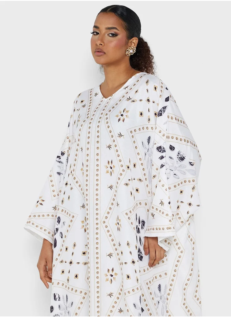 Khizana Printed Kaftan