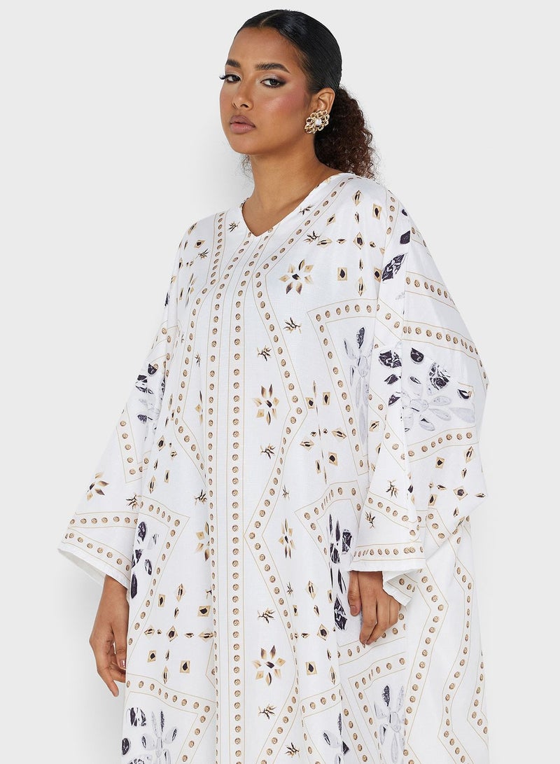 Khizana Printed Kaftan - Image 3