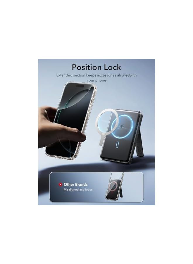 Green Tiger for MagSafe Sticker, MagSafe Ring Magnet, 2 Pack Magnetic Metal Ring for Phone case, Universal Wireless Charger Conversion Kit for iPhone 17/16/16e/15/14,/Galaxy S25/Google Pixel 10, White - Image 5