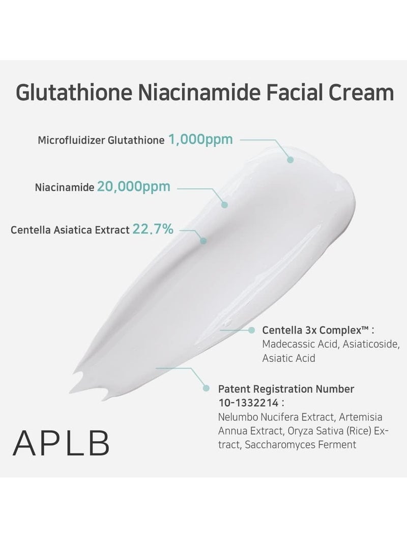 APLB Glutathione Niacinamide Facial Cream | LIPO GLUTA NIAC CEN™ 24.8% 1.86 FL.OZ/Korean Skincare, Deep hydration, Niacinamide, Improve skin elasticity, Improve skin texture - Image 4