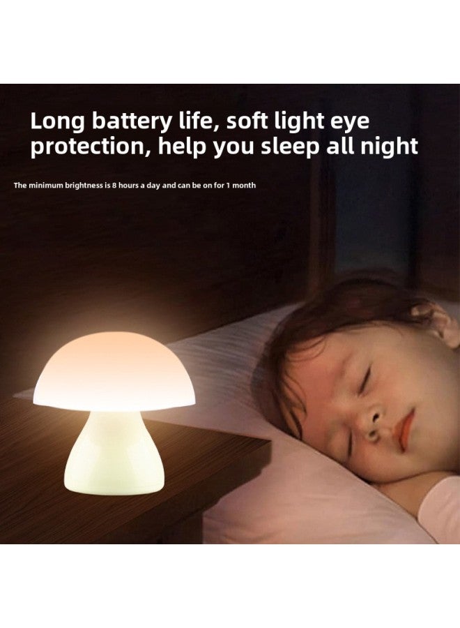 Ins Middle Danish Cream Mushroom Table Lamp Charging Living Room Study Bedroom Bedside Decorative Atmosphere Lamp Wholesale-Color:Bl-ls18-yellow - Image 3