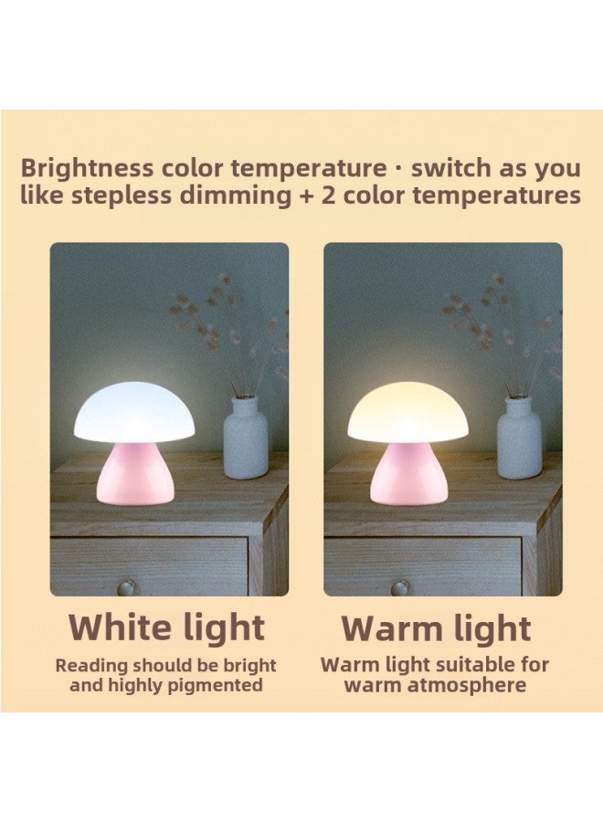 Ins Middle Danish Cream Mushroom Table Lamp Charging Living Room Study Bedroom Bedside Decorative Atmosphere Lamp Wholesale-Color:Bl-ls18-yellow - Image 4