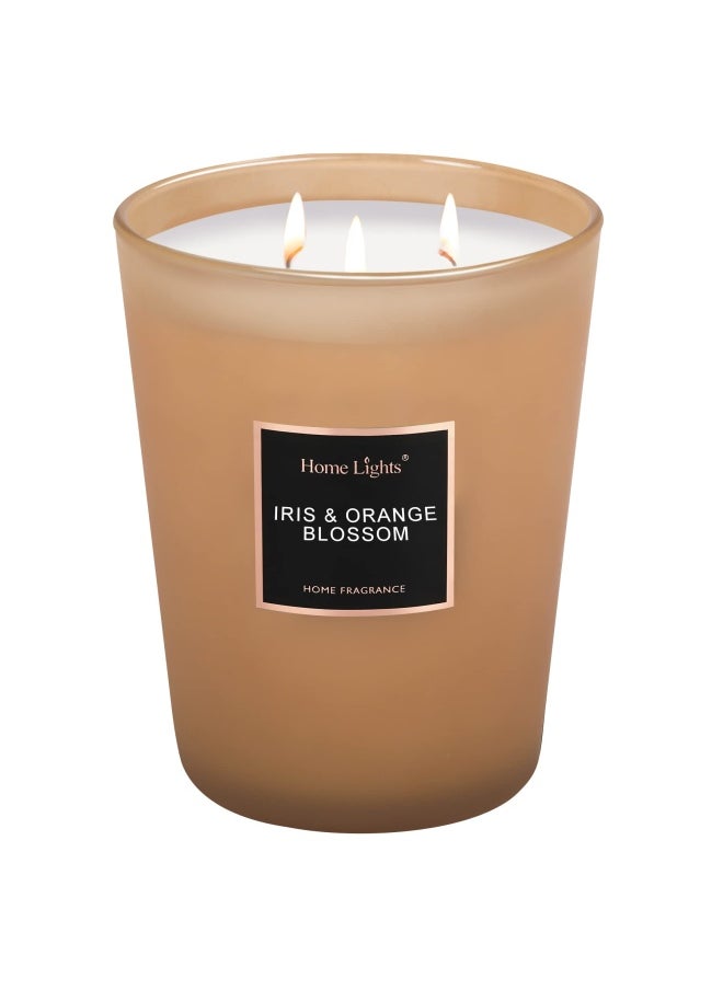 Home Lights - Homelights Scented Candles Large Jar Candle 33.3 Oz. Natural Soy Aromatherapy Candles 60 Hour Burn Time With 3 Cotton Wicks Home Decorative Fragrance Candles Gift Orange Blossom - Image 1