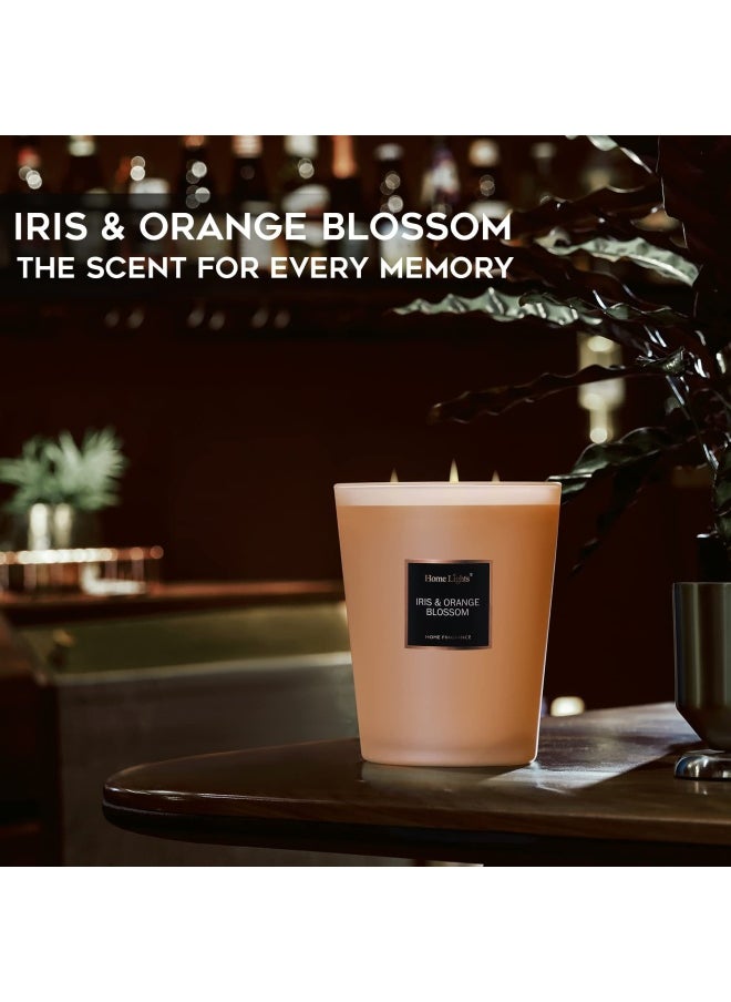 Home Lights - Homelights Scented Candles Large Jar Candle 33.3 Oz. Natural Soy Aromatherapy Candles 60 Hour Burn Time With 3 Cotton Wicks Home Decorative Fragrance Candles Gift Orange Blossom - Image 1