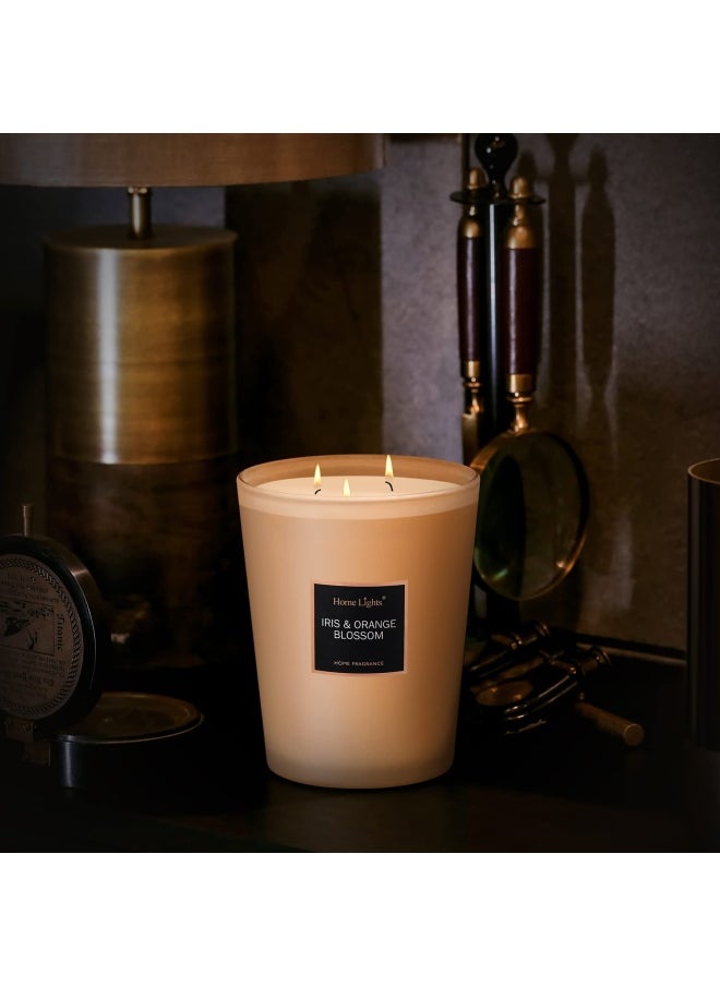 Home Lights - Homelights Scented Candles Large Jar Candle 33.3 Oz. Natural Soy Aromatherapy Candles 60 Hour Burn Time With 3 Cotton Wicks Home Decorative Fragrance Candles Gift Orange Blossom - Image 1