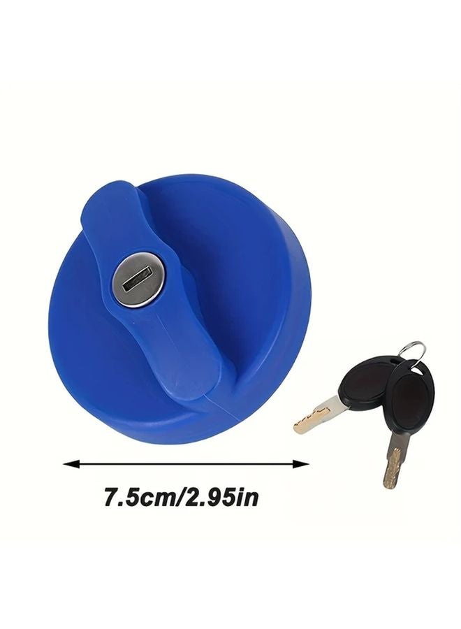 Blue Replacement Water Inlet Filler Cap Lock with 2 Keys for Motorhome Caravan - Image 3
