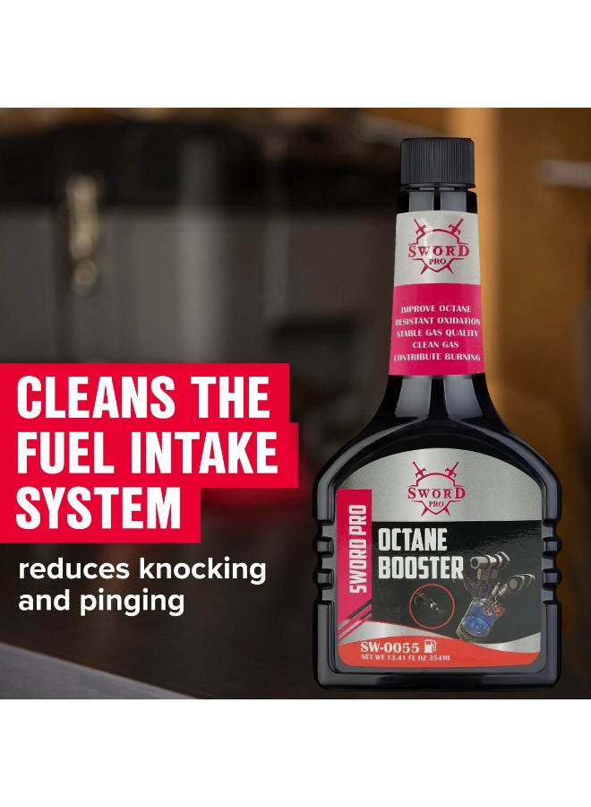 SWORD PRO Octane Booster 354ml – Increases Octane Rating, Enhances Engine Performance, Cleans Fuel System, Reduces Knocking & Pinging, Improves Acceleration, Compatible with All Gasoline Grades - SW-0055 - Image 4