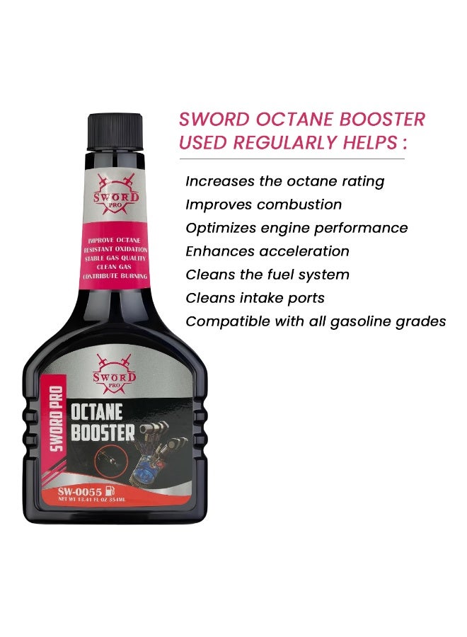 SWORD PRO Octane Booster 354ml – Increases Octane Rating, Enhances Engine Performance, Cleans Fuel System, Reduces Knocking & Pinging, Improves Acceleration, Compatible with All Gasoline Grades - SW-0055 - Image 5