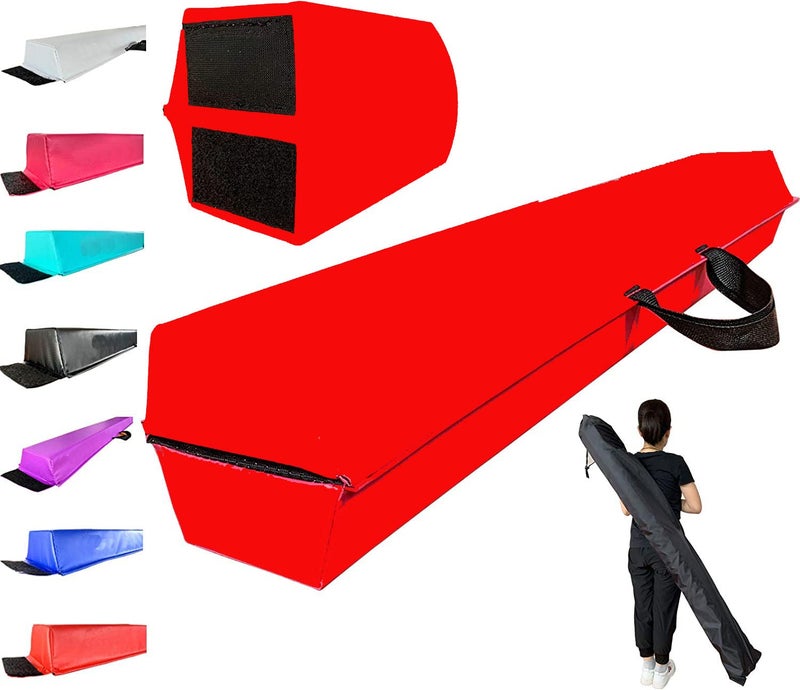 IRIS 8 FT Folding Balance Beam - Gymnastics Equipment for Kids, Non Slip Base for Training Home Gym Use (Red) - Image 1