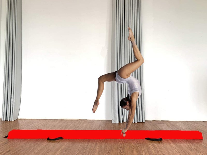 IRIS 8 FT Folding Balance Beam - Gymnastics Equipment for Kids, Non Slip Base for Training Home Gym Use (Red) - Image 2