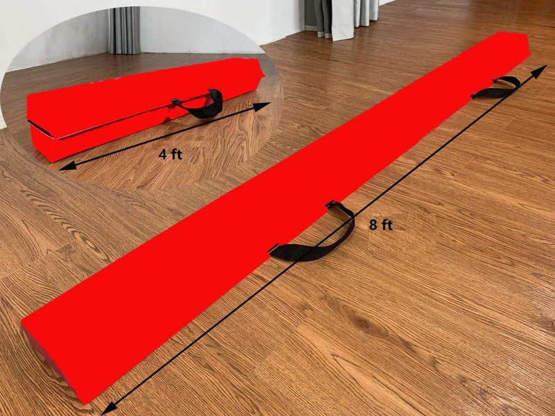 IRIS 8 FT Folding Balance Beam - Gymnastics Equipment for Kids, Non Slip Base for Training Home Gym Use (Red) - Image 4